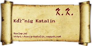 Kőnig Katalin névjegykártya